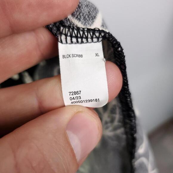 Nine West Dress Womens XL Fixed Wrap Surplice Clasp Artsy Abstract Stretchy - Picture 8 of 9